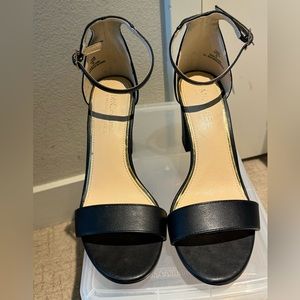 Michael By Michael Shannon Stella. Open Square Toe Block High Heel.